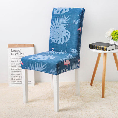 Κάλυμμα Καρέκλας Με Λουλούδια (Μπλε-Ροζ)