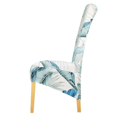 Μεγάλο Λευκό Κάλυμμα Καρέκλας Με Μπλε Φτερά