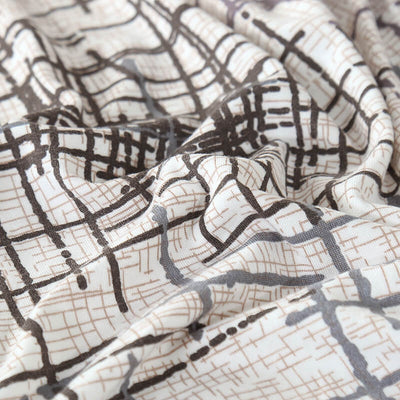 Μοντέρνο Κάλυμμα Καρέκλας (Λευκό-Γκρι)