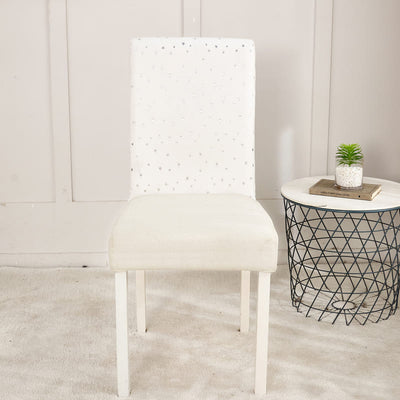 Χριστουγεννιάτικο Κάλυμμα Καρέκλας Από Λευκό Βελούδο