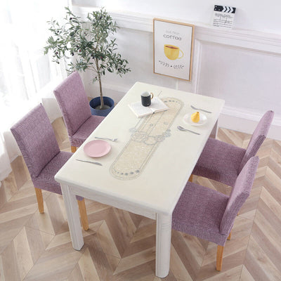 Μωβ Υφασμάτινο Κάλυμμα Καρέκλας