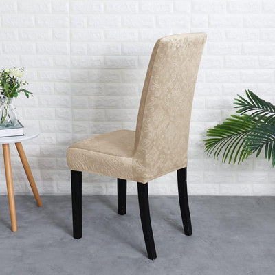 Κάλυμμα Καρέκλας Lily Velvet Σε Μπεζ Χρώμα