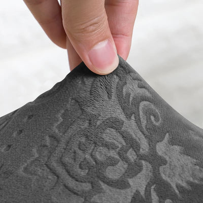 Βελούδινο Κάλυμμα Καρέκλας Lys Charcoal Grey