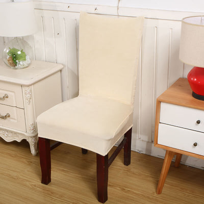 Κάλυμμα Καρέκλας Από Εκρού Λευκό Βελούδο