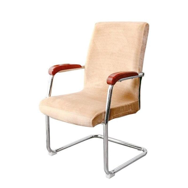 Κάλυμμα Καρέκλας Γραφείου Σε Σκούρο Μπεζ Βελούδο