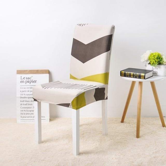 Κάλυμμα Καρέκλας Μπεζ Με Ρίγες