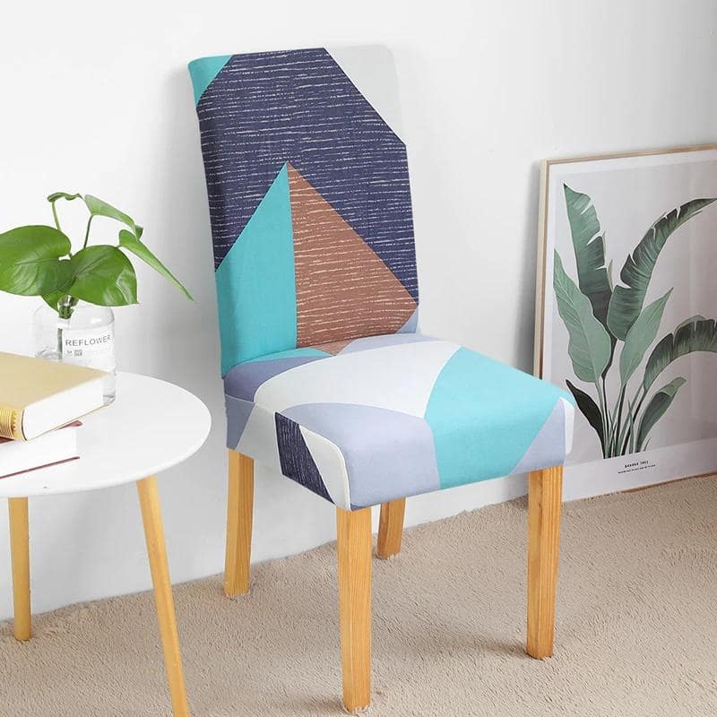 Κάλυμμα Καρέκλας Μπλε, Τυρκουάζ, Γκρι Και Λευκό