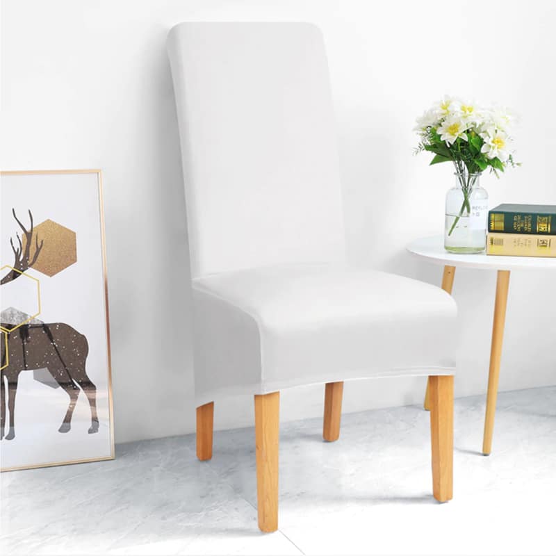 Κάλυμμα Καρέκλας Deluxe Λευκό Από Συνθετικό Δέρμα