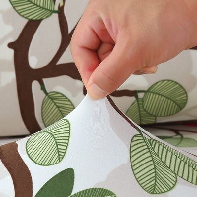 Κάλυμμα Καρέκλας Με Λουλούδια (Πράσινο-Ροζ)