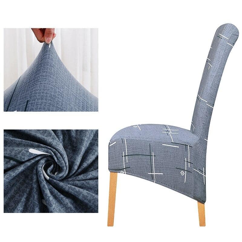 Κάλυμμα Καρέκλας Μεγάλου Μεγέθους Ασημί