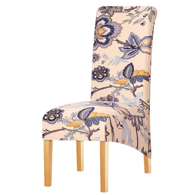 Κάλυμμα Καρέκλας Σε Μεγάλο Μέγεθος Μπεζ Με Floral Σχέδιο
