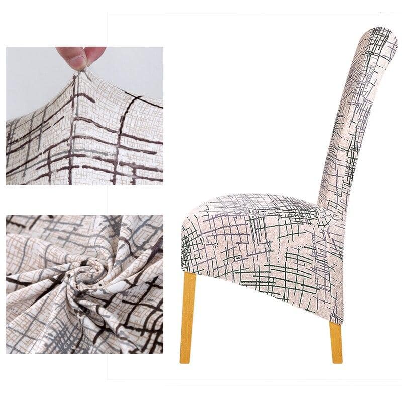 Κάλυμμα Καρέκλας Σε Γκρι Μεγάλο Μέγεθος Με Σχέδια