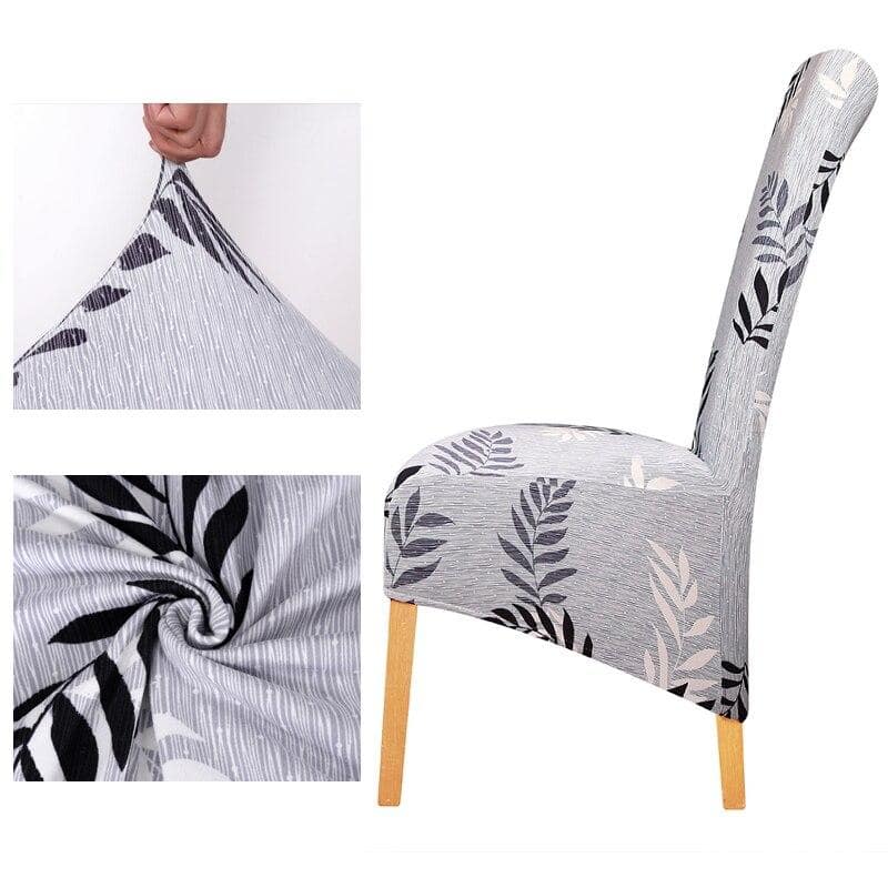 Κάλυμμα Καρέκλας Σε Ανοιχτό Γκρι Μεγάλο Μέγεθος Με Σχέδια