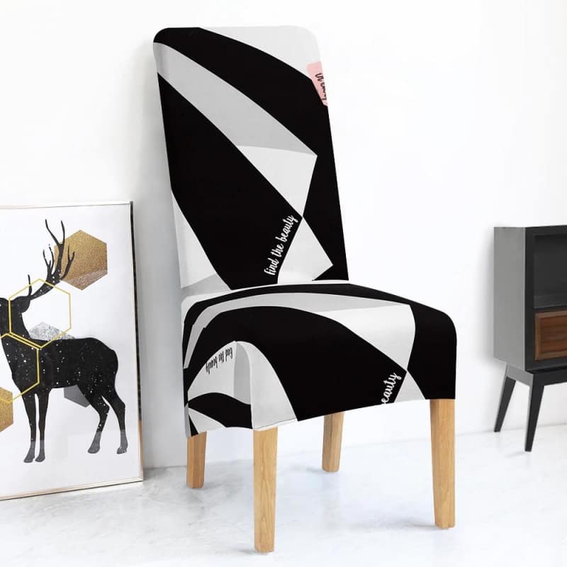 Κάλυμμα Καρέκλας Μεγάλου Μεγέθους Ασπρόμαυρο