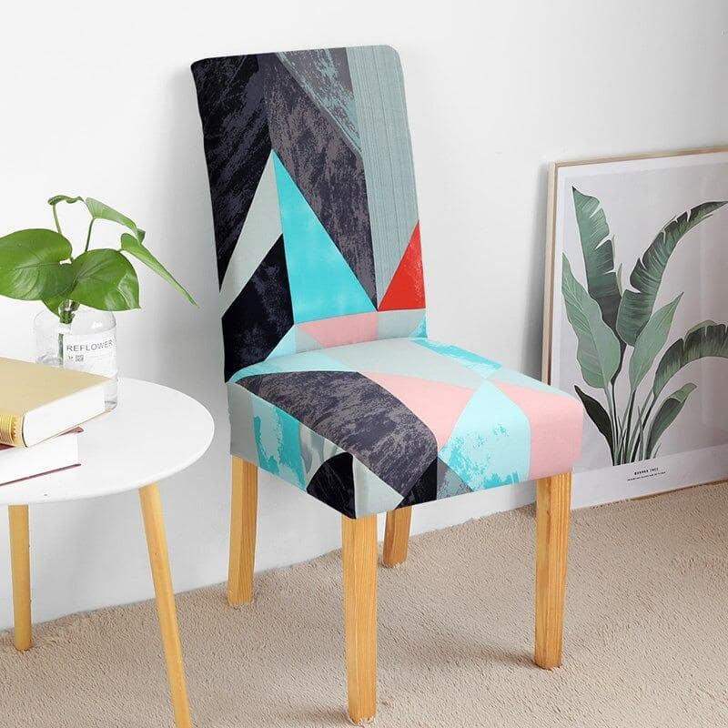 Κάλυμμα Καρέκλας Σε Γκρι, Γαλάζιο Και Ροζ Χρώμα