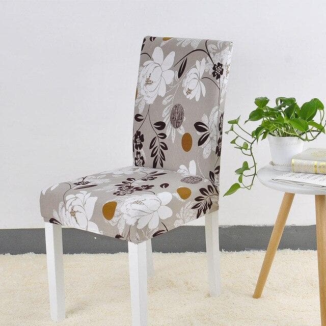 Κάλυμμα Καρέκλας Σε Γκρι Floral