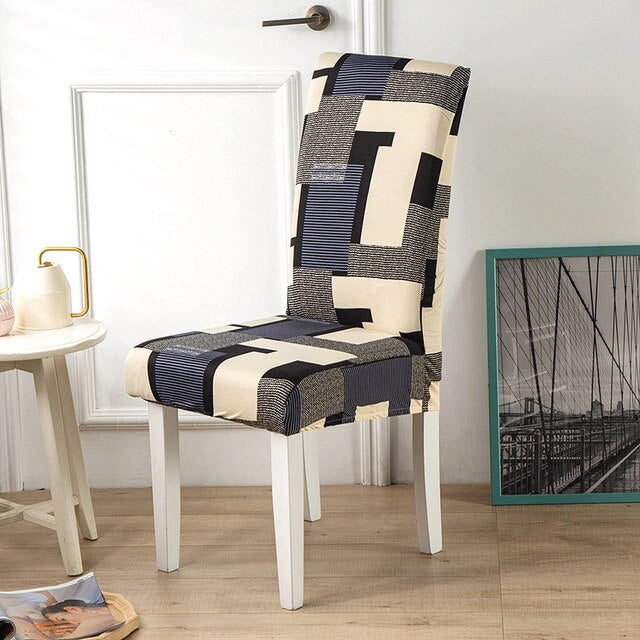 Κάλυμμα Καρέκλας Σε Γκρι Και Λευκό