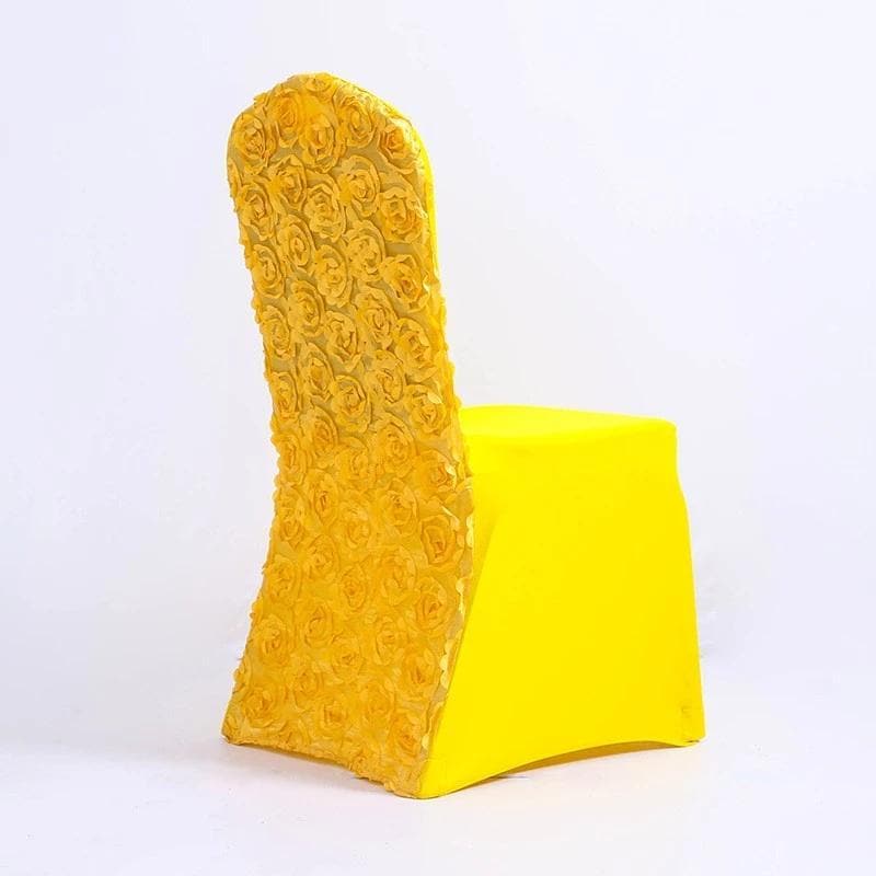 Κάλυμμα Καρέκλας Γάμου Κίτρινο Λουλούδι