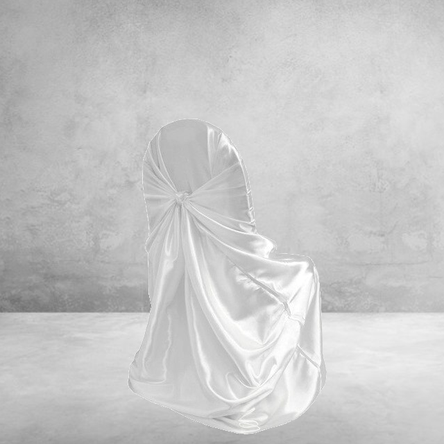 Κάλυμμα Καρέκλας Γάμου Από Λευκό Σατέν