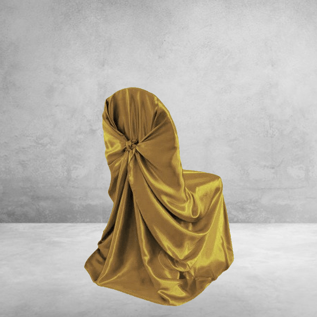 Κάλυμμα Καρέκλας Γάμου Από Χρυσό Σατέν