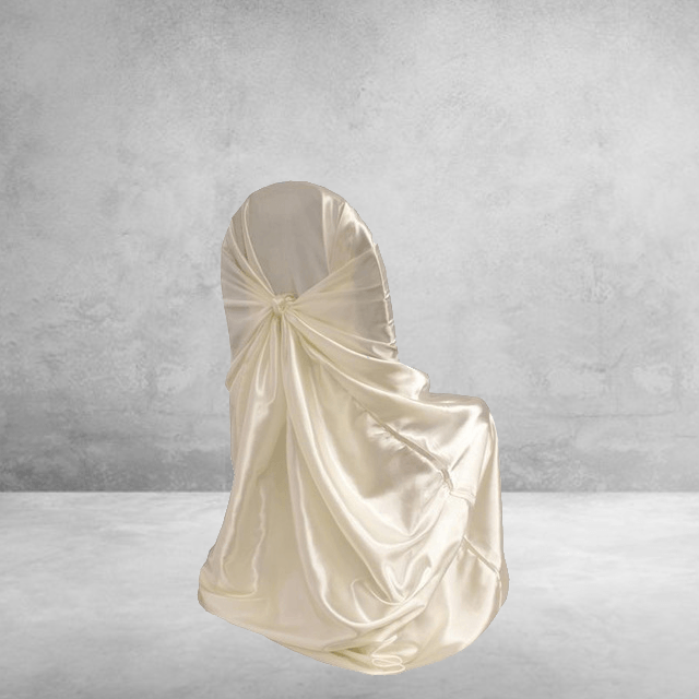 Κάλυμμα Καρέκλας Γάμου Εκρού Σατέν