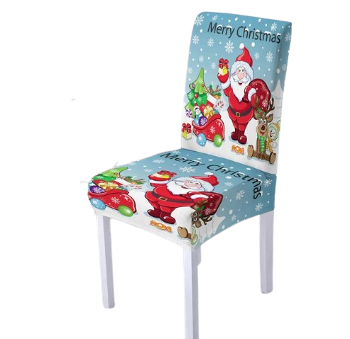 Καλά Χριστουγεννιάτικο Κάλυμμα Καρέκλας Sky Blue