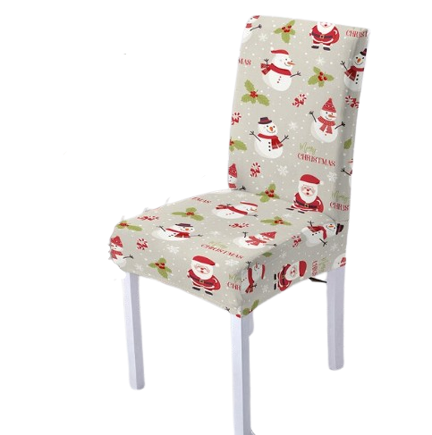 Καλά Χριστούγεννα Γκρι Κάλυμμα Καρέκλας