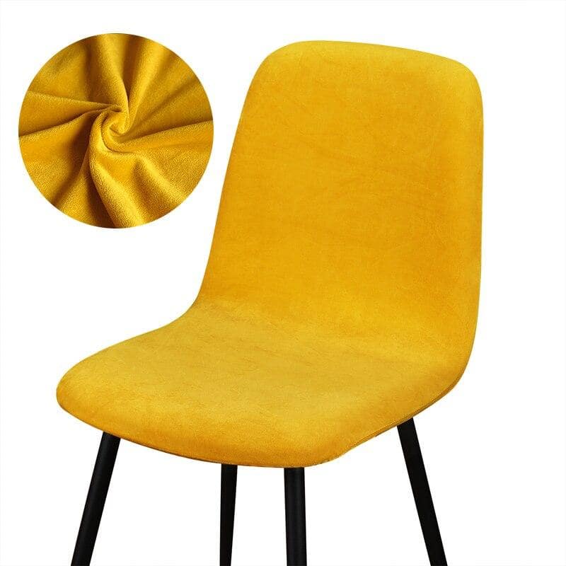 Κάλυμμα Καρέκλας Scandinavian Velvet Sunflower Yellow