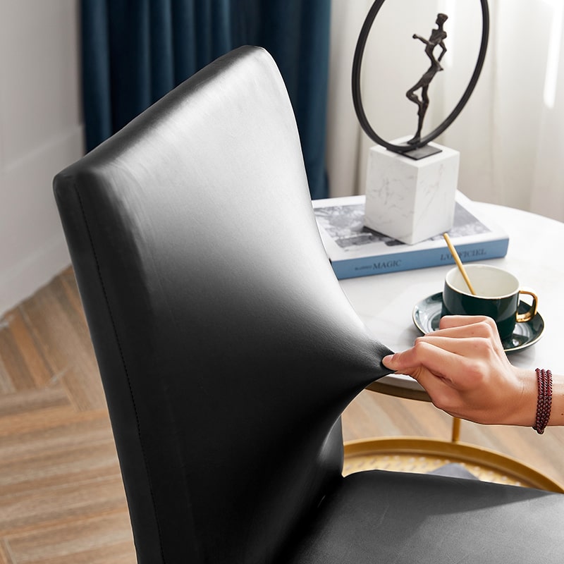 Μαύρο Κάλυμμα Καρέκλας Από Συνθετικό Δέρμα