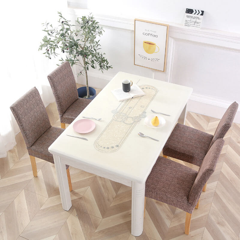 Καφέ Υφασμάτινο Κάλυμμα Καρέκλας