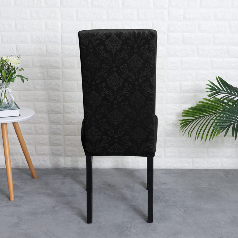 Κάλυμμα Καρέκλας Lys Velvet Σε Μαύρο Χρώμα