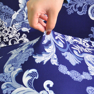 Κάλυμμα Καρέκλας Vintage Λευκό Και Μπλε