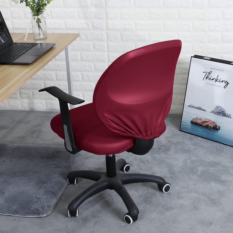 Κάλυμμα Καρέκλας Γραφείου Από Δέρμα Μπορντό