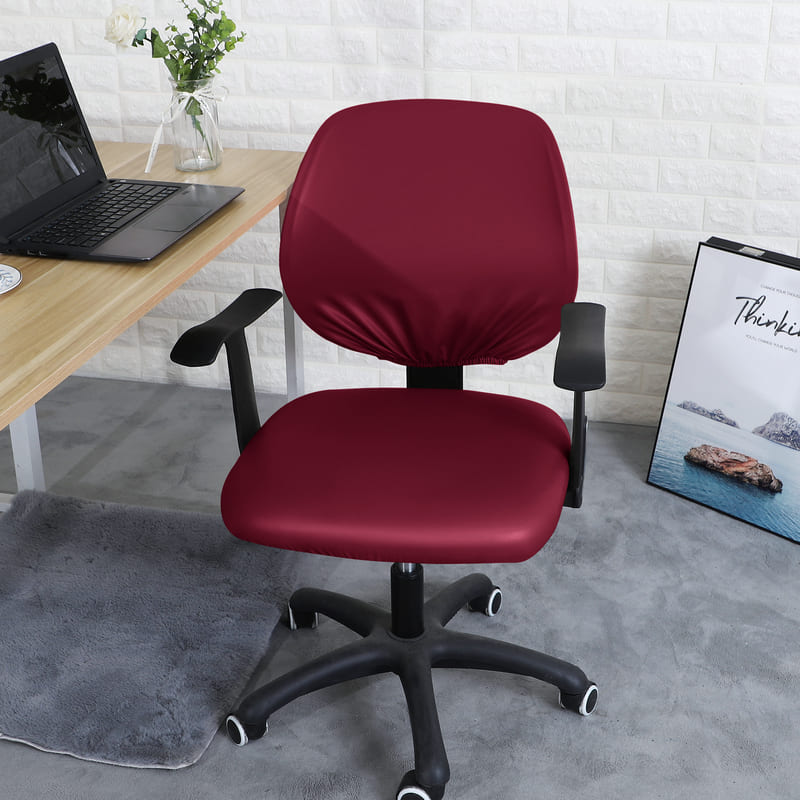 Κάλυμμα Καρέκλας Γραφείου Από Δέρμα Μπορντό