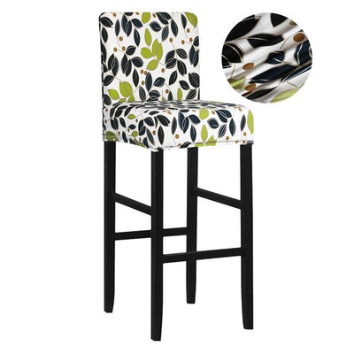 Κάλυμμα Σκαμπώ Μπαρ Λευκό Με Πράσινα Φύλλα