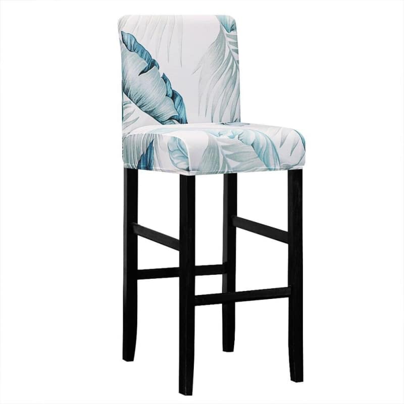 Πυρακτωμένο Λευκό Και Μπλε Κάλυμμα Σκαμπό Μπαρ