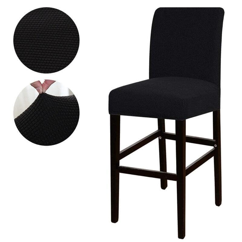 Κάλυμμα Σκαμπό Μπαρ Σκούρο Μαύρο