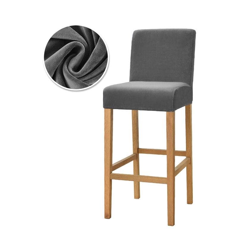 Κάλυμμα Σκαμπώ Μπαρ Steel Grey Velvet