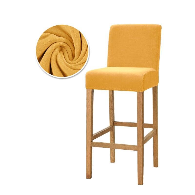 Κάλυμμα Σκαμπώ Bar Mustard Velvet